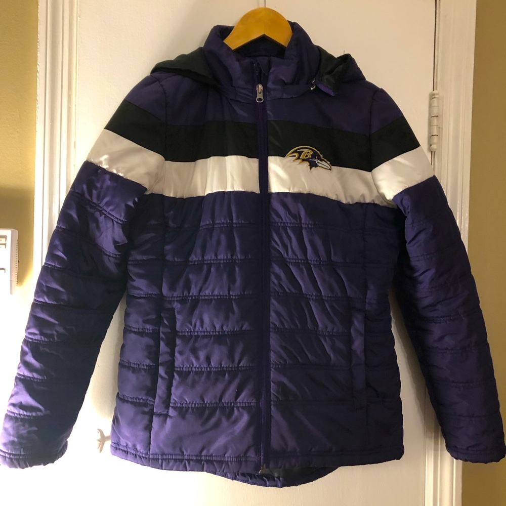 Women’s Ravens Hooded Coat NFL team apparel M